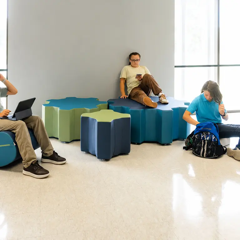 Modern Student Lounge Study Scene