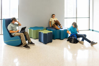 Modern Student Lounge Study Scene