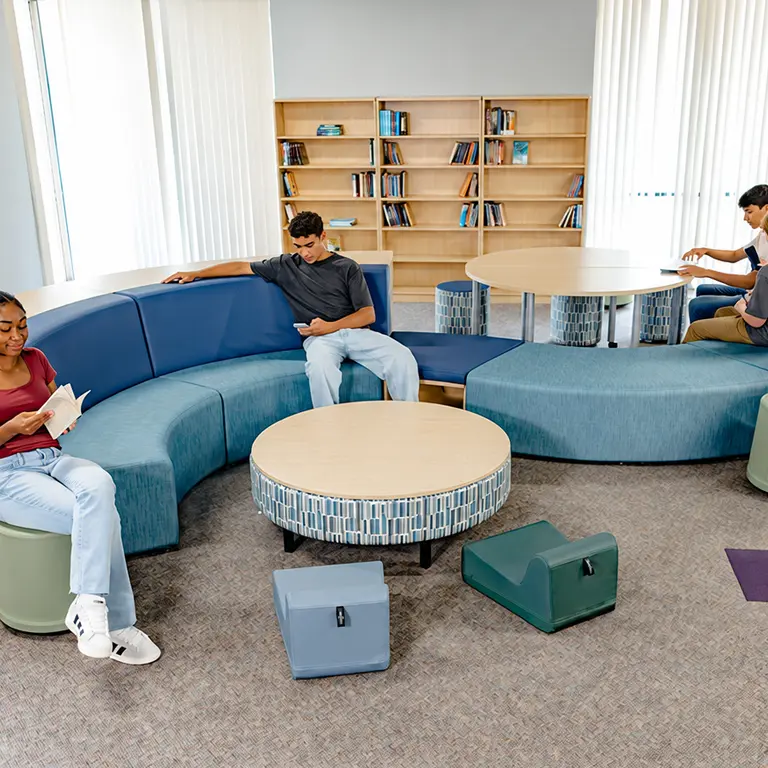 Modern Library Lounge Study Scene
