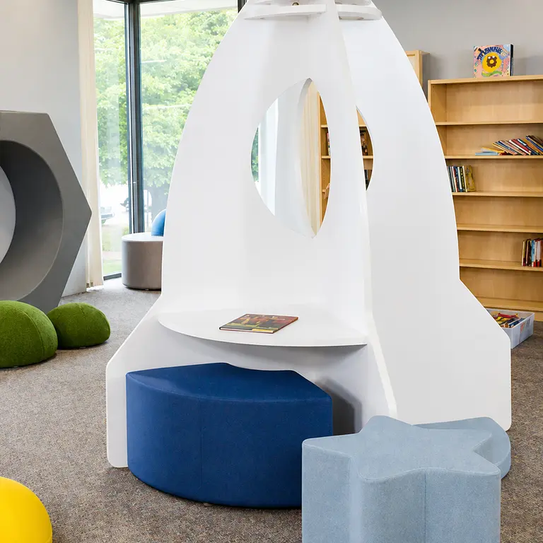 Modern Rocket Reading Nook Library