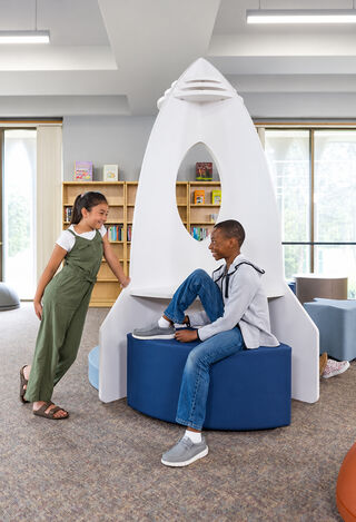 Modern Rocket Reading Nook with Friends