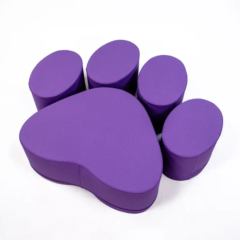 Custom Paw Print Ottomans 1
