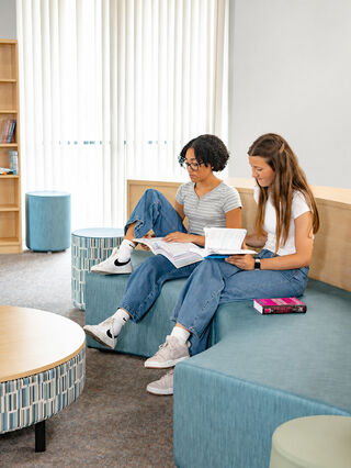 Study Session in a Modern Lounge