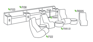 Interactive Play 5 gaming 1 full Line Drawing