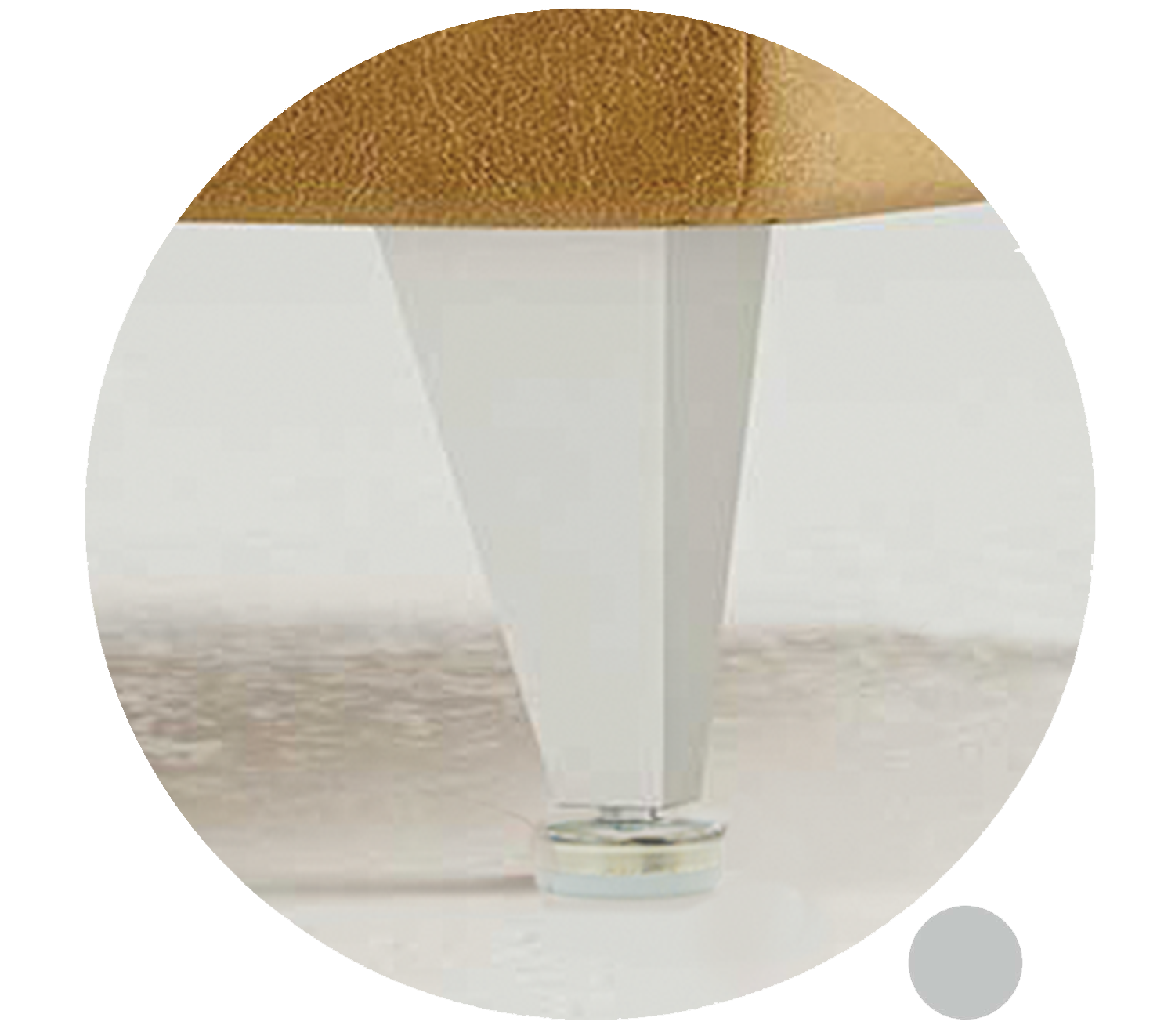 Circle Foot Options Silver Mod Legs 6 Inch