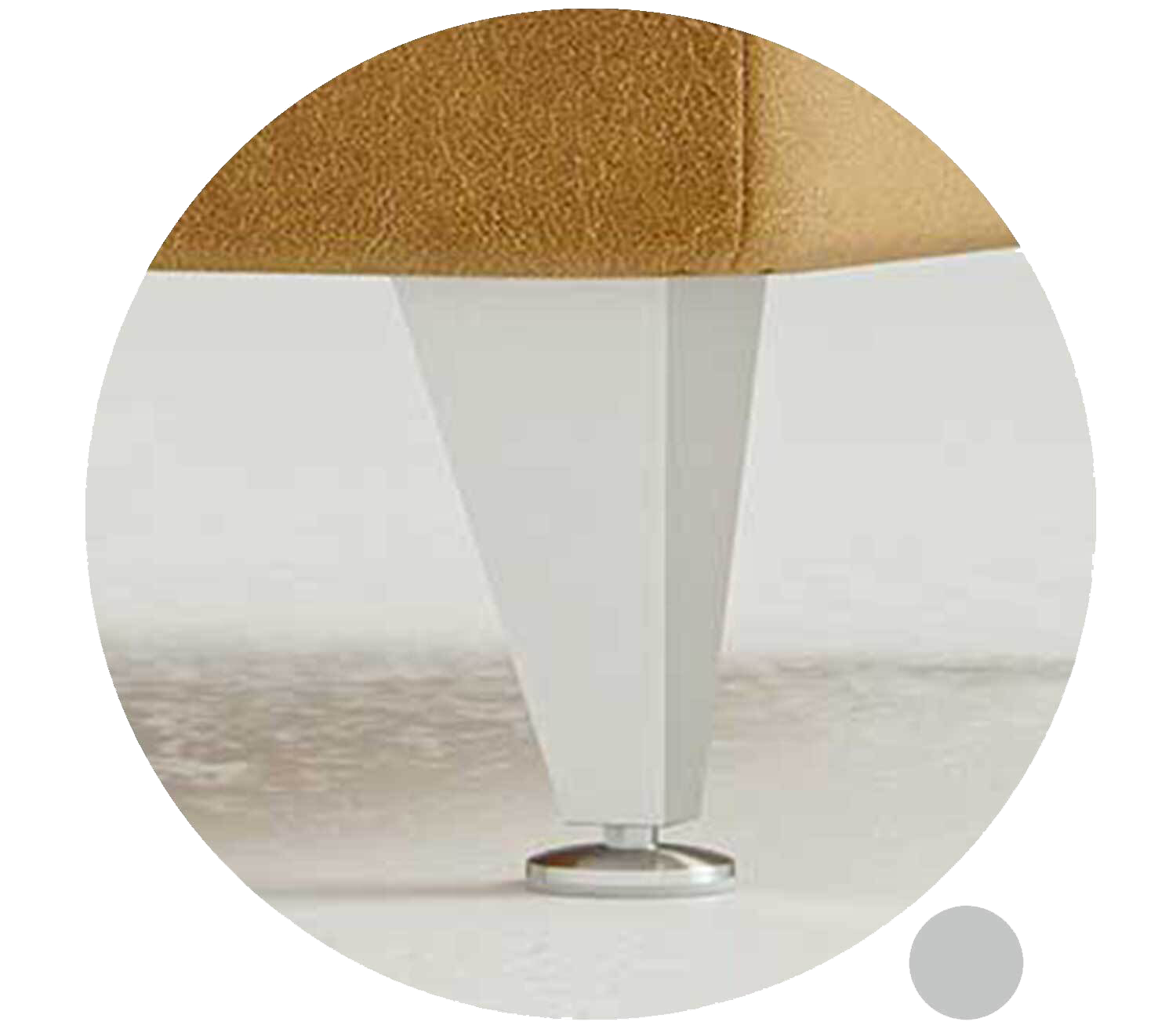 Circle Foot Options Silver Mod Legs 6 Inch