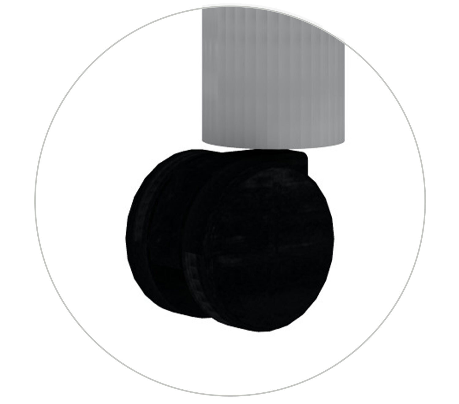 Table pin leg caster